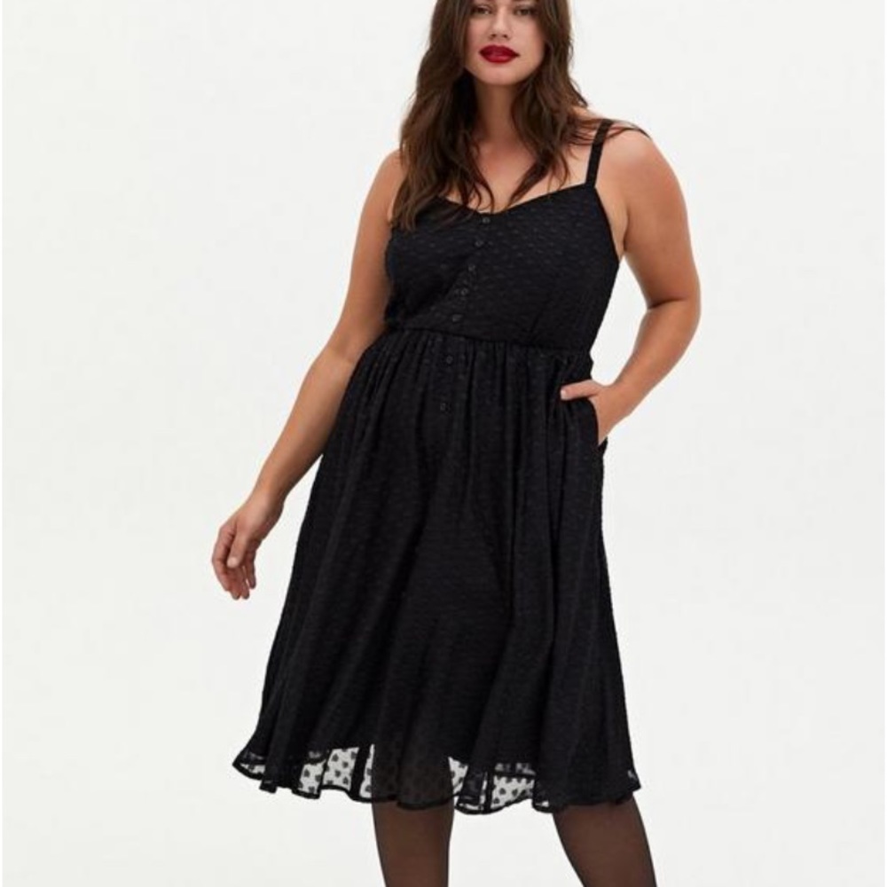 Torrid Midi Chiffon Button-Front Dress
